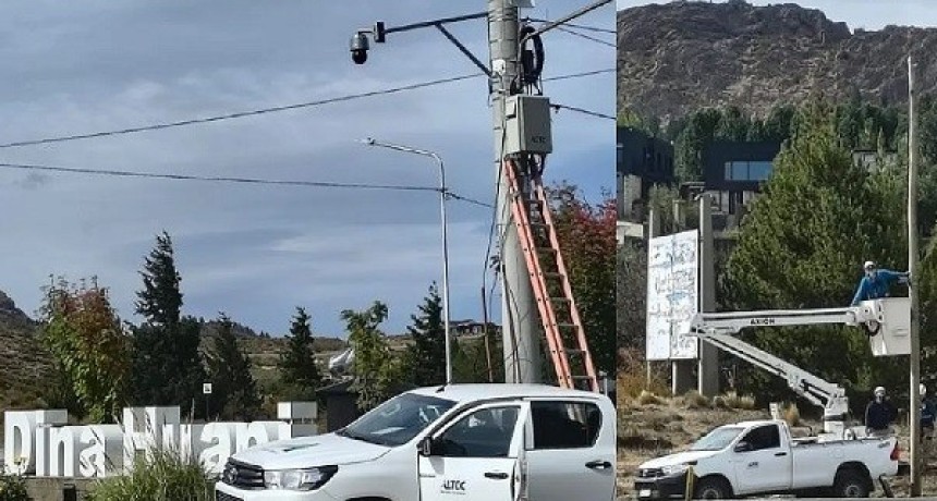 Instalan c&aacute;maras de detecci&oacute;n vehicular para reforzar la seguridad en Dina Huapi