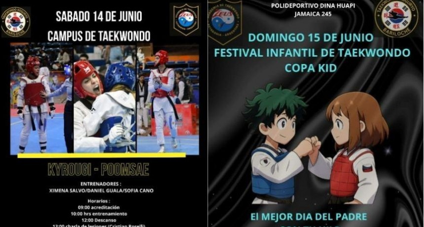 Dina Huapi será sede de un destacado evento de Taekwondo
