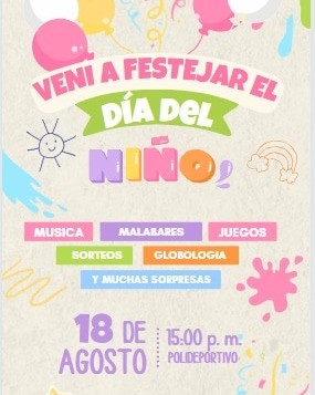 Festejamos el día del niño en el Polideportivo