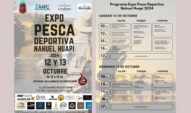 Finde largo en Dina Huapi: no te pierdas la 1° Expo Pesca Deportiva