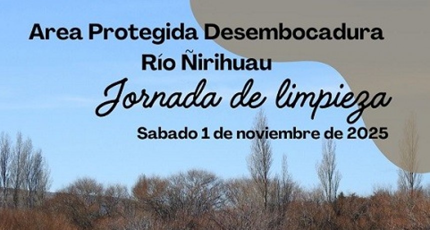 Convocatoria a jornada de limpieza de la desembocadura del Rio Ñirihuau