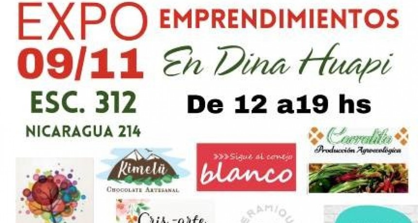 Expo emprendimientos en la Escuela 312 de Dina Huapi