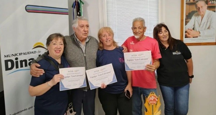 Dina Huapi reconoció a los campeones del Newcom +60 y a los representantes de tejo