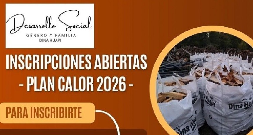 Dina Huapi abre las inscripciones al Plan Calor 2026 para hogares sin acceso a gas de red