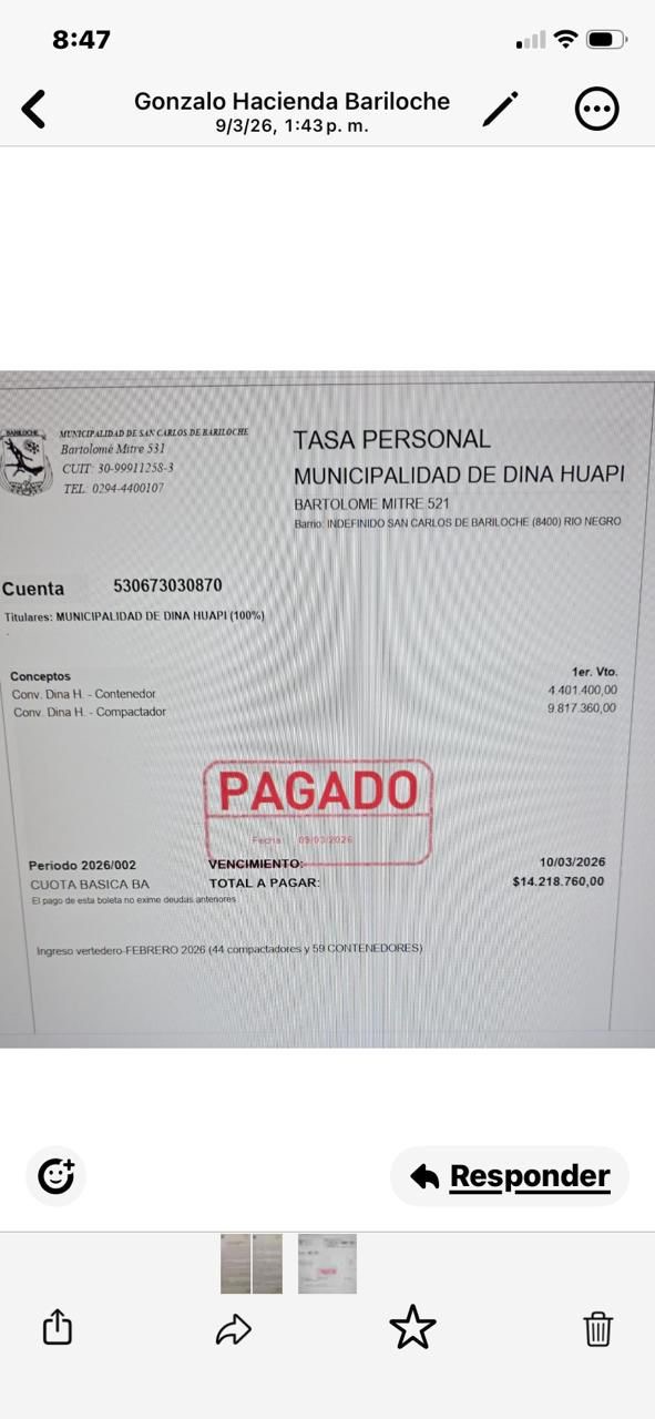 Comunicado de prensa de la Municipalidad